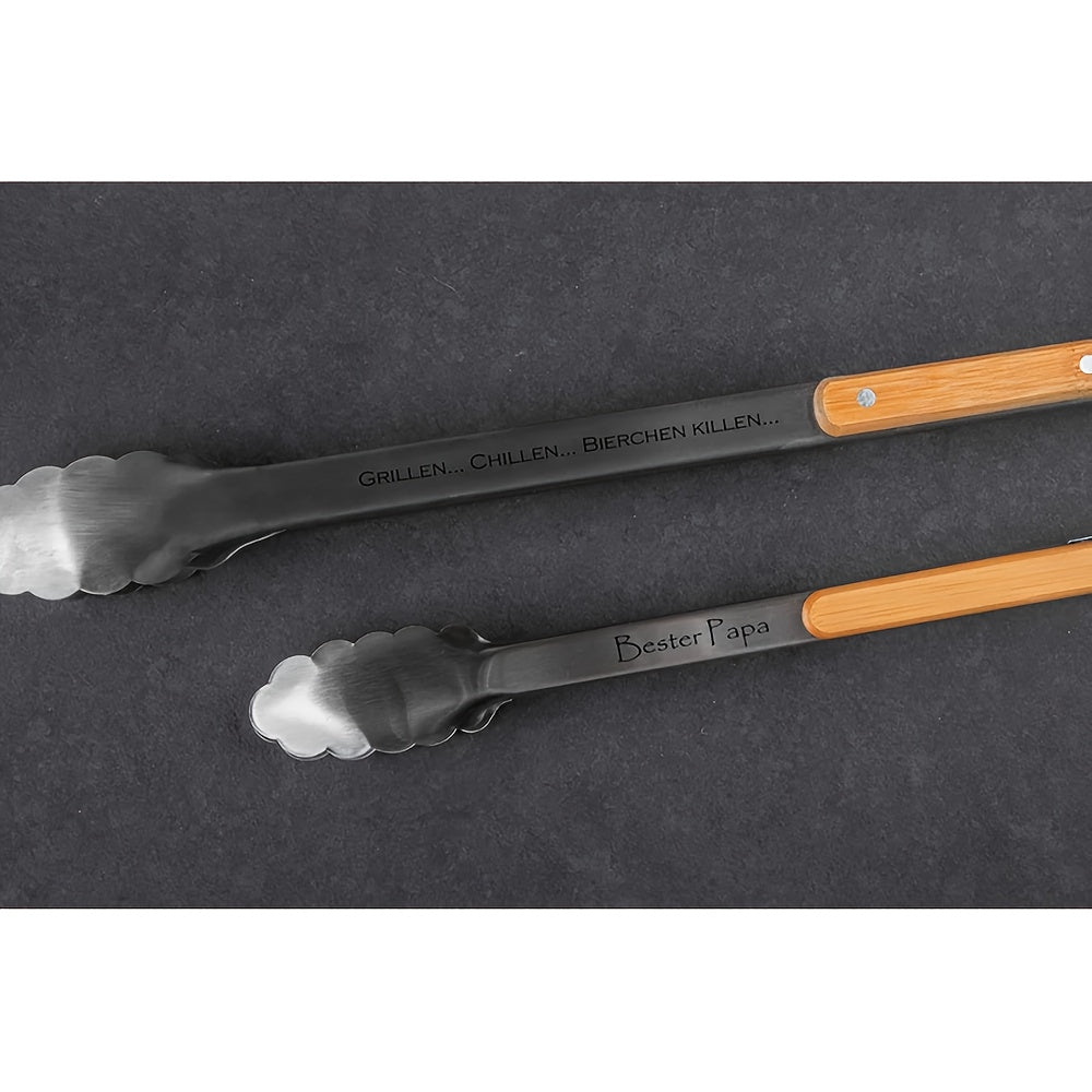 Vasvat braai tongs close-up